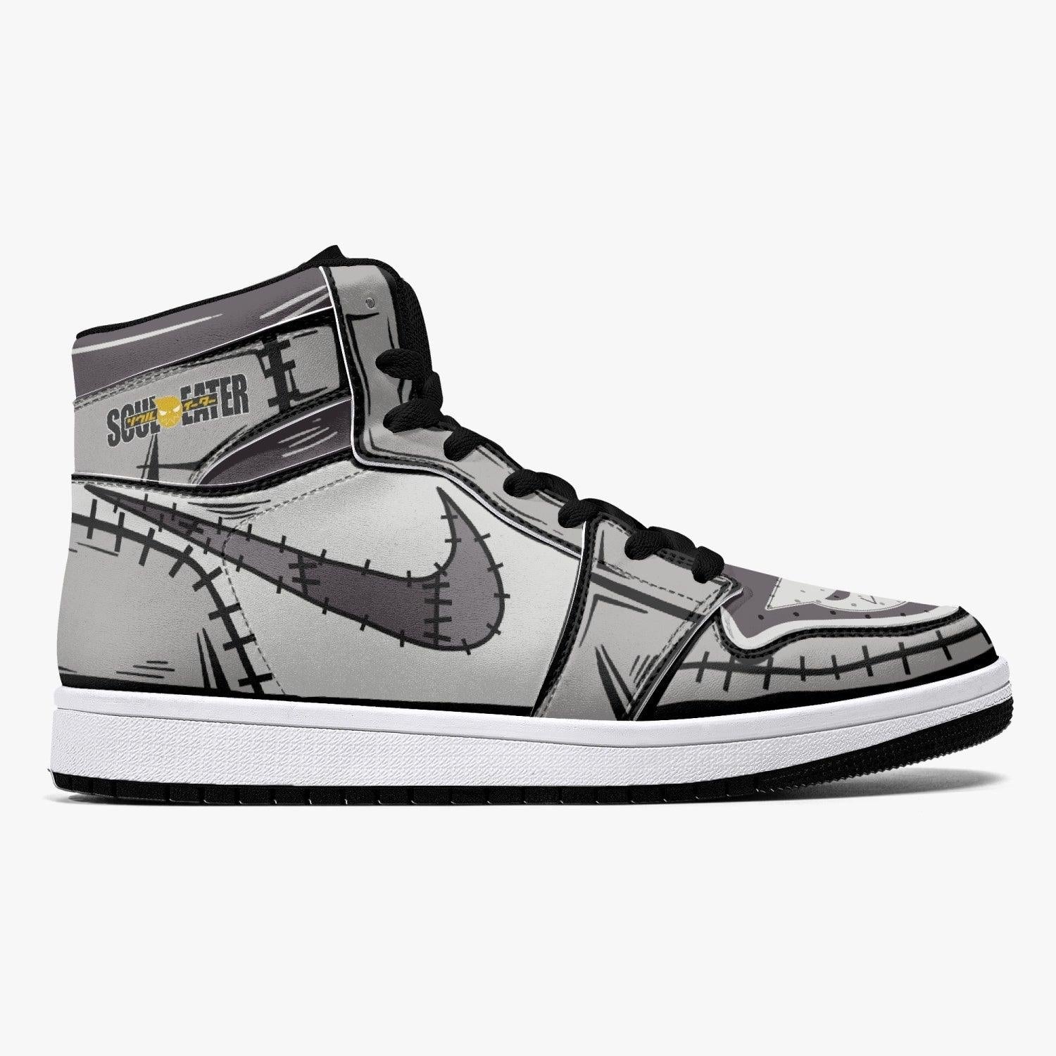 Alternative view of Franken Stein Soul Eater Custom Sneaker Mid 1 Basketball Shoes - Otaku Hall