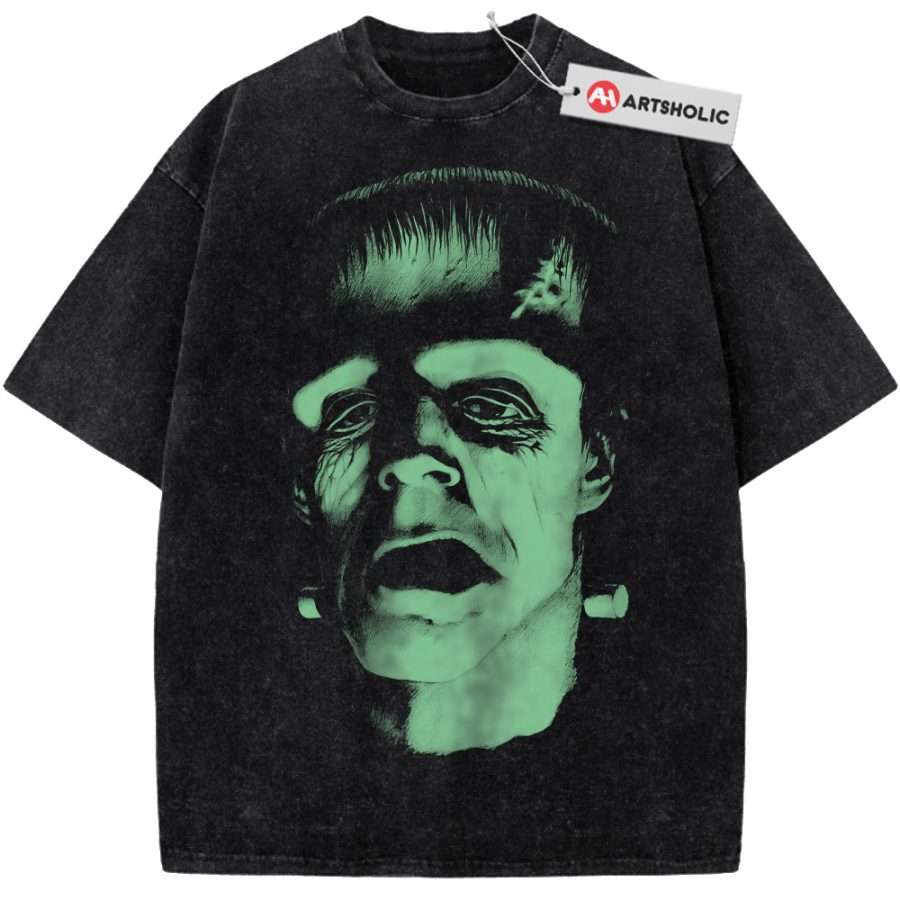 Alternative view of Frankenstein Shirt, Halloween Shirt, Horror Shirt, Vintage T-Shirt