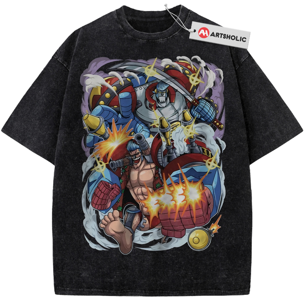 Alternative view of Franky Shirt, One Piece Shirt, Anime Shirt, Vintage T-Shirt