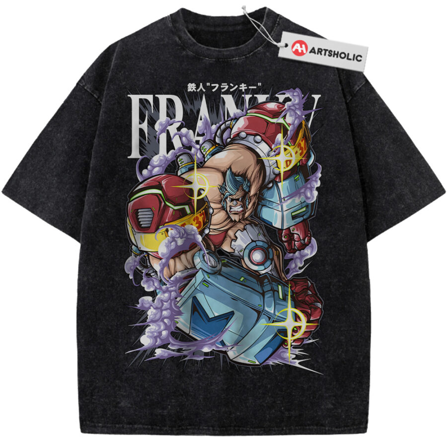 Alternative view of Franky Shirt, One Piece Shirt, Anime Shirt, Vintage Tee