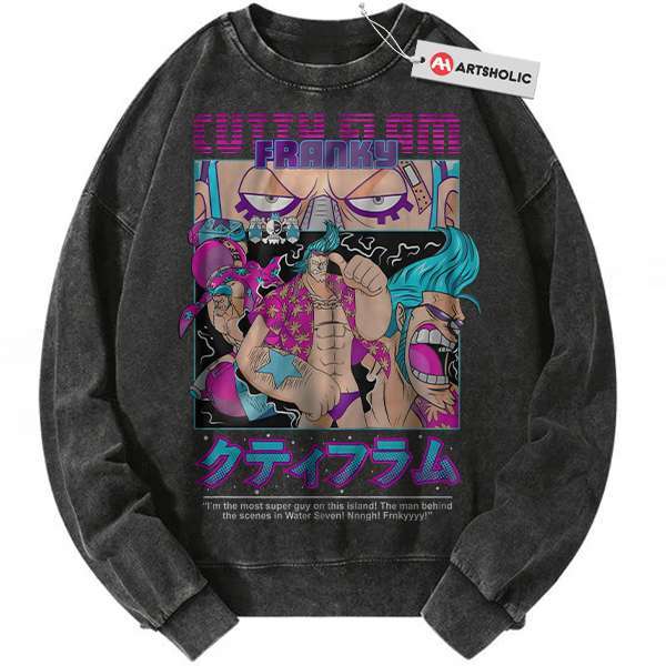 Franky Sweatshirt, One Piece Sweatshirt, Anime Sweatshirt, Vintage Sweater