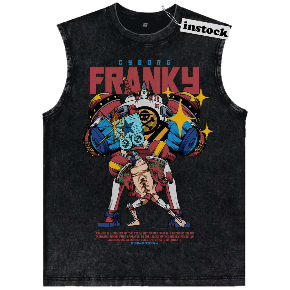 Franky Tank Top, One Piece Tank Top, Anime Tank Top, Vintage Tank Top