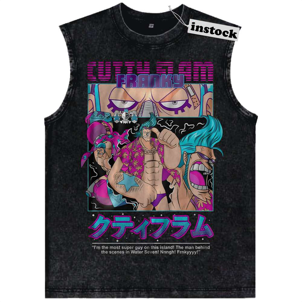 Franky Tank Top, One Piece Tank Top, Anime Tank Top, Vintage Tank Top