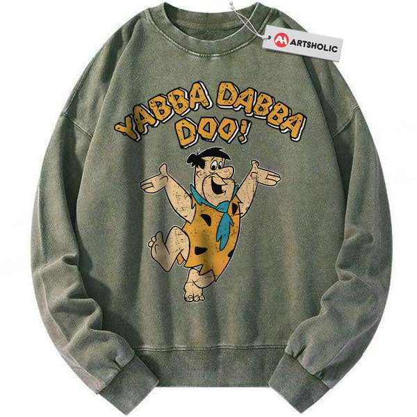 Alternative view of Fred Flintstone Sweatshirt, The Flintstones Sweatshirt, Animated Sweatshirt, Vintage Sweater