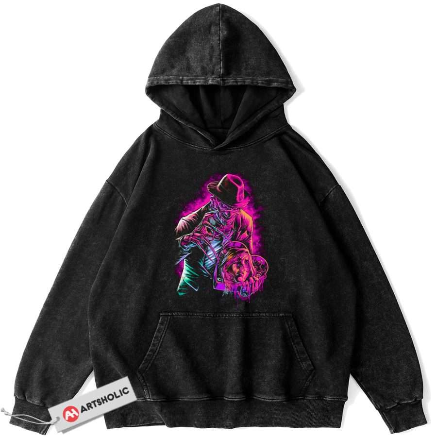 Alternative view of Freddy Krueger Hoodie, A Nightmare on Elm Street Hoodie, Halloween Hoodie, Horror Hoodie, Vintage Hoodie