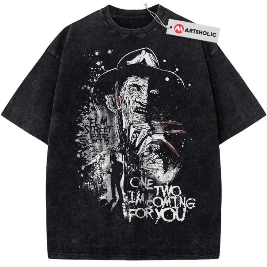 Alternative view of Freddy Krueger Shirt, A Nightmare on Elm Street Shirt, Halloween Shirt, Horror Shirt, Vintage T-Shirt