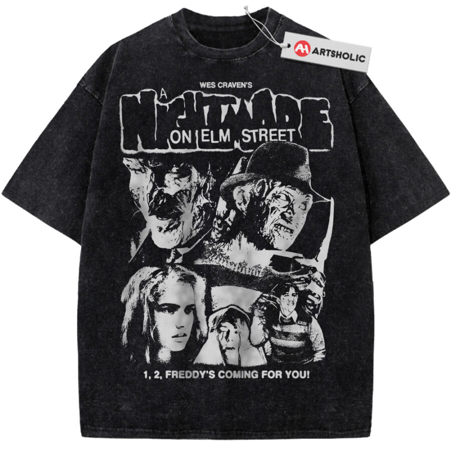 Alternative view of Freddy Krueger Shirt, A Nightmare on Elm Street Shirt, Horror Movie Shirt, Halloween Shirt, Vintage T-Shirt