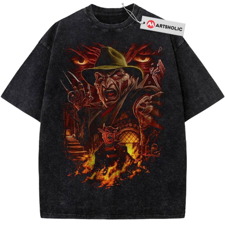Alternative view of Freddy Krueger Shirt, A Nightmare on Elm Street Shirt, Horror Movie Shirt, Halloween Shirt, Vintage T-Shirt