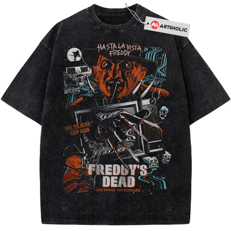 Alternative view of Freddy Krueger Shirt, A Nightmare on Elm Street Shirt, Horror Movie Shirt, Halloween Shirt, Vintage Tee