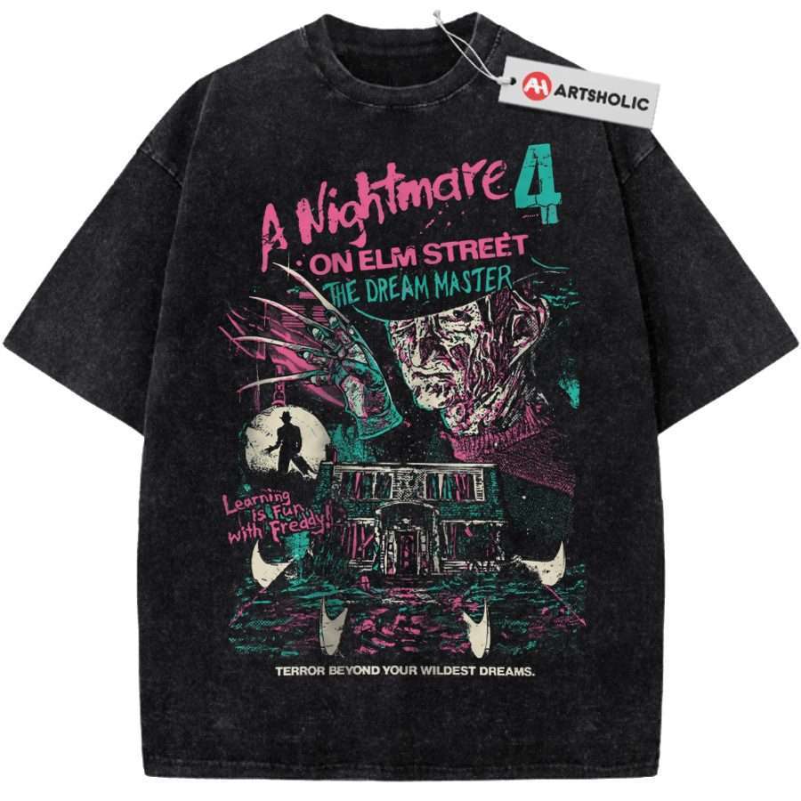Alternative view of Freddy Krueger Shirt, A Nightmare on Elm Street Shirt, Horror Movie Shirt, Vintage T-Shirt