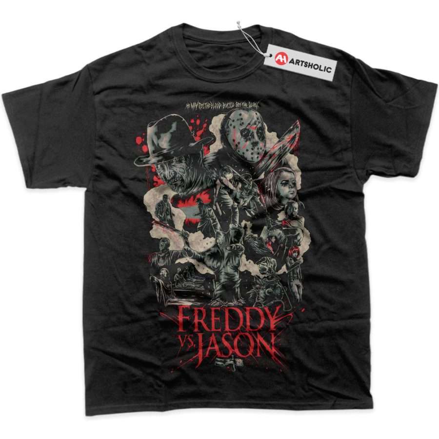 Alternative view of Freddy Krueger Shirt, Jason Voorhees Shirt, Horror Shirt, Halloween Shirt, Graphic Tee