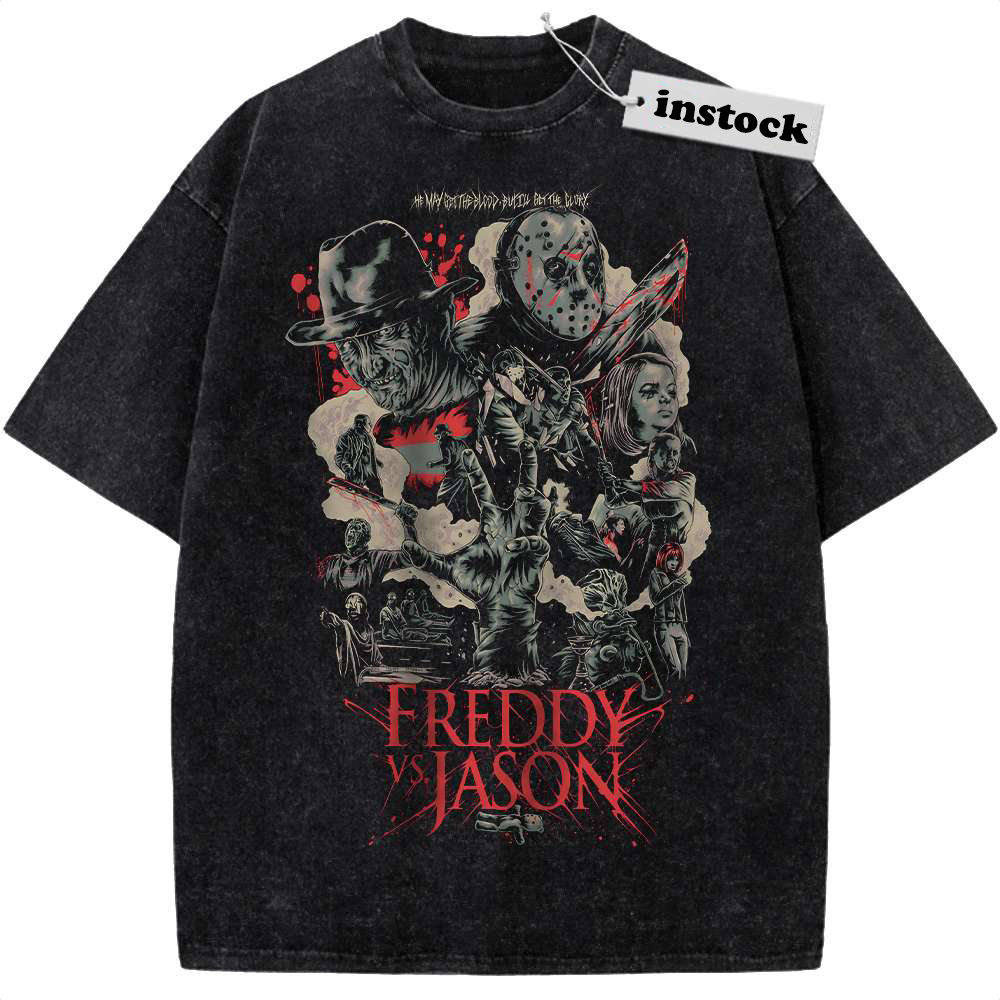 Freddy Krueger Shirt, Jason Voorhees Shirt, Horror Shirt, Halloween Shirt, Vintage Tee