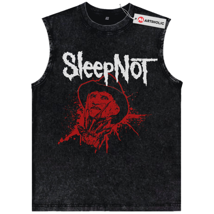 Alternative view of Freddy Krueger Tank Top, A Nightmare on Elm Street Tank Top, Horror Movie Tank Top, Halloween Tank Top, Vintage Tank Top