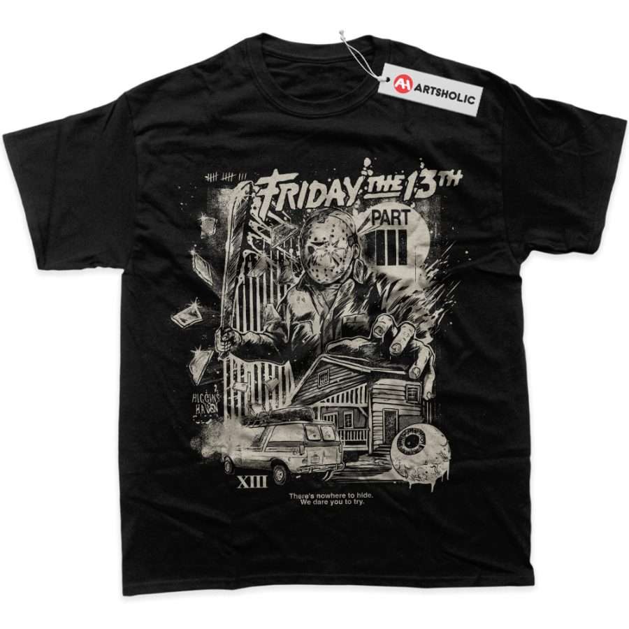 Alternative view of Friday the 13th Shirt, Halloween Shirt, Horror Shirt, Graphic T-Shirt
