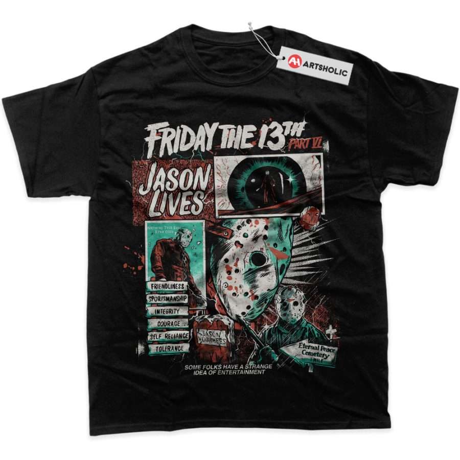 Alternative view of Friday the 13th Shirt, Halloween Shirt, Horror Shirt, Graphic T-Shirt