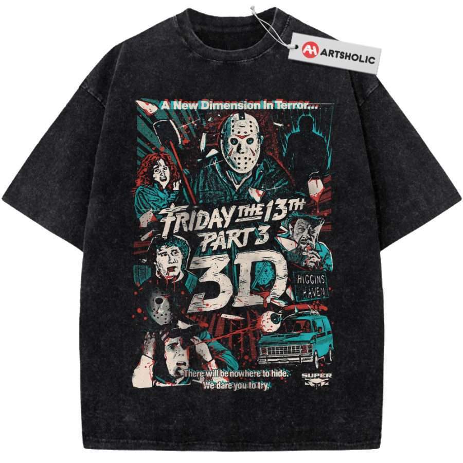 Alternative view of Friday the 13th Shirt, Halloween Shirt, Horror Shirt, Vintage T-Shirt