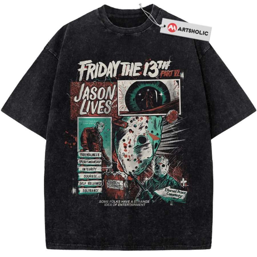 Alternative view of Friday the 13th Shirt, Halloween Shirt, Horror Shirt, Vintage T-Shirt