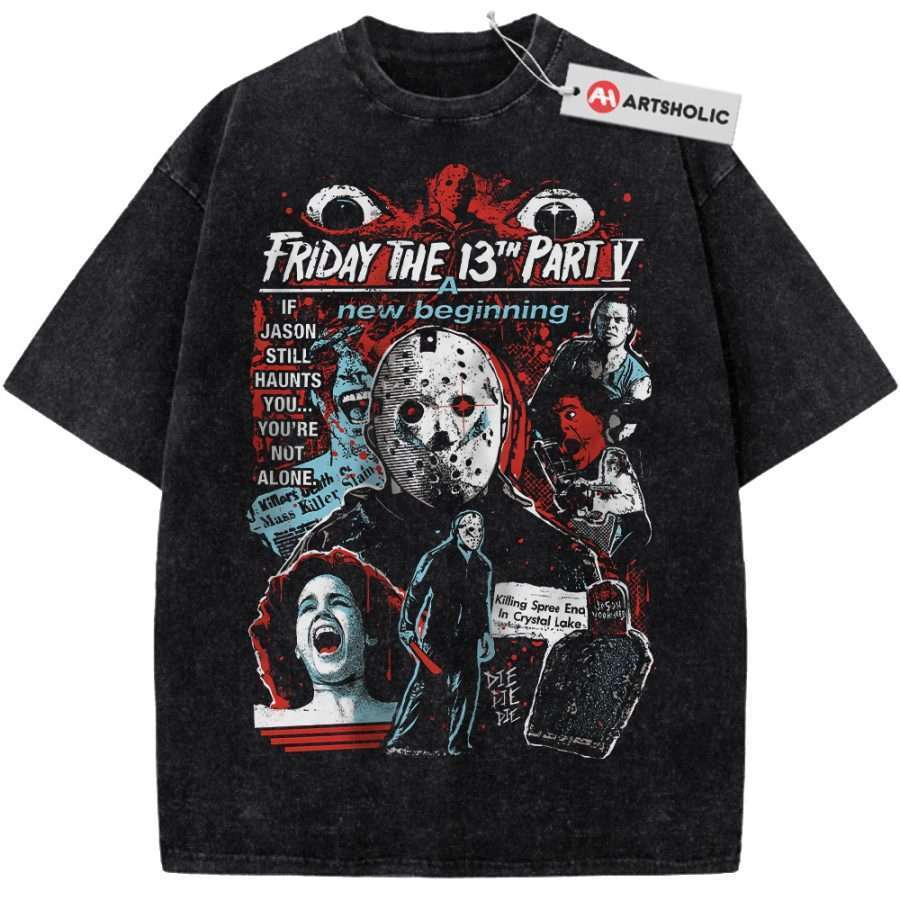 Alternative view of Friday the 13th Shirt, Halloween Shirt, Horror Shirt, Vintage T-Shirt