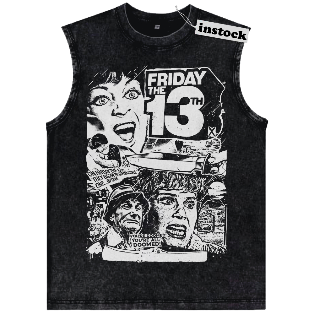 Friday the 13th Tank Top, Horror Movie Tank Top, Halloween Tank Top, Vintage Tank Top
