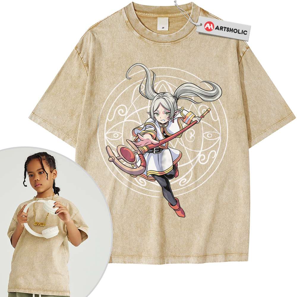 Alternative view of Frieren: Beyond Journey's End Shirt For Kids, Anime Shirt For Kids, Vintage Tee For Kids