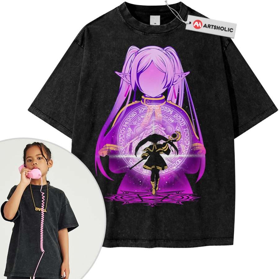 Alternative view of Frieren: Beyond Journey's End Shirt For Kids, Anime Shirt For Kids, Vintage Tee For Kids