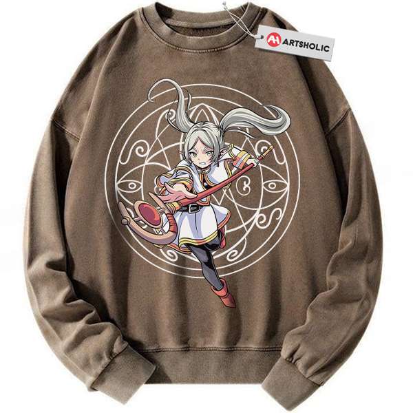 Alternative view of Frieren: Beyond Journey's End sweatshirt, Anime sweatshirt, Vintage Sweater