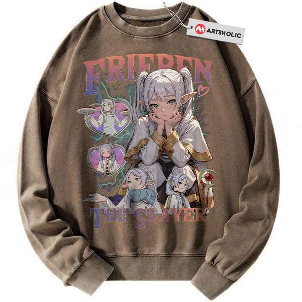 Alternative view of Frieren: Beyond Journey's End Sweatshirt, Anime Sweatshirt, Vintage Sweatshirt