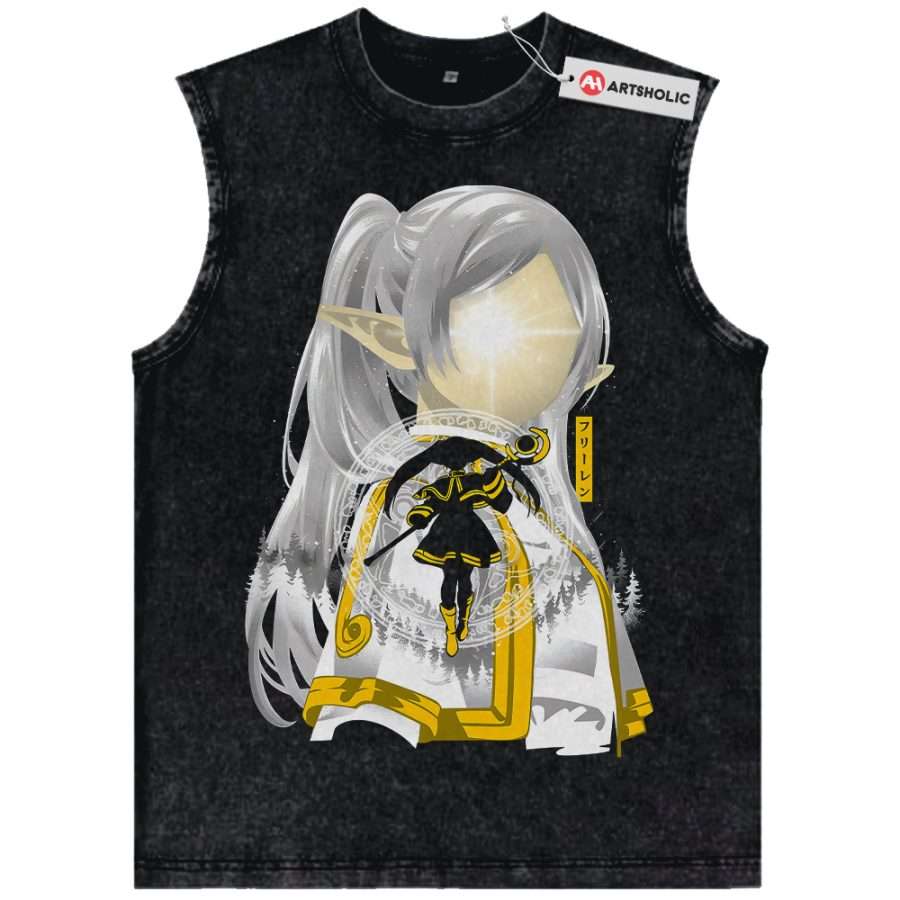 Alternative view of Frieren: Beyond Journey's End Tank Top, Anime Tank Top, Vintage Tank Top