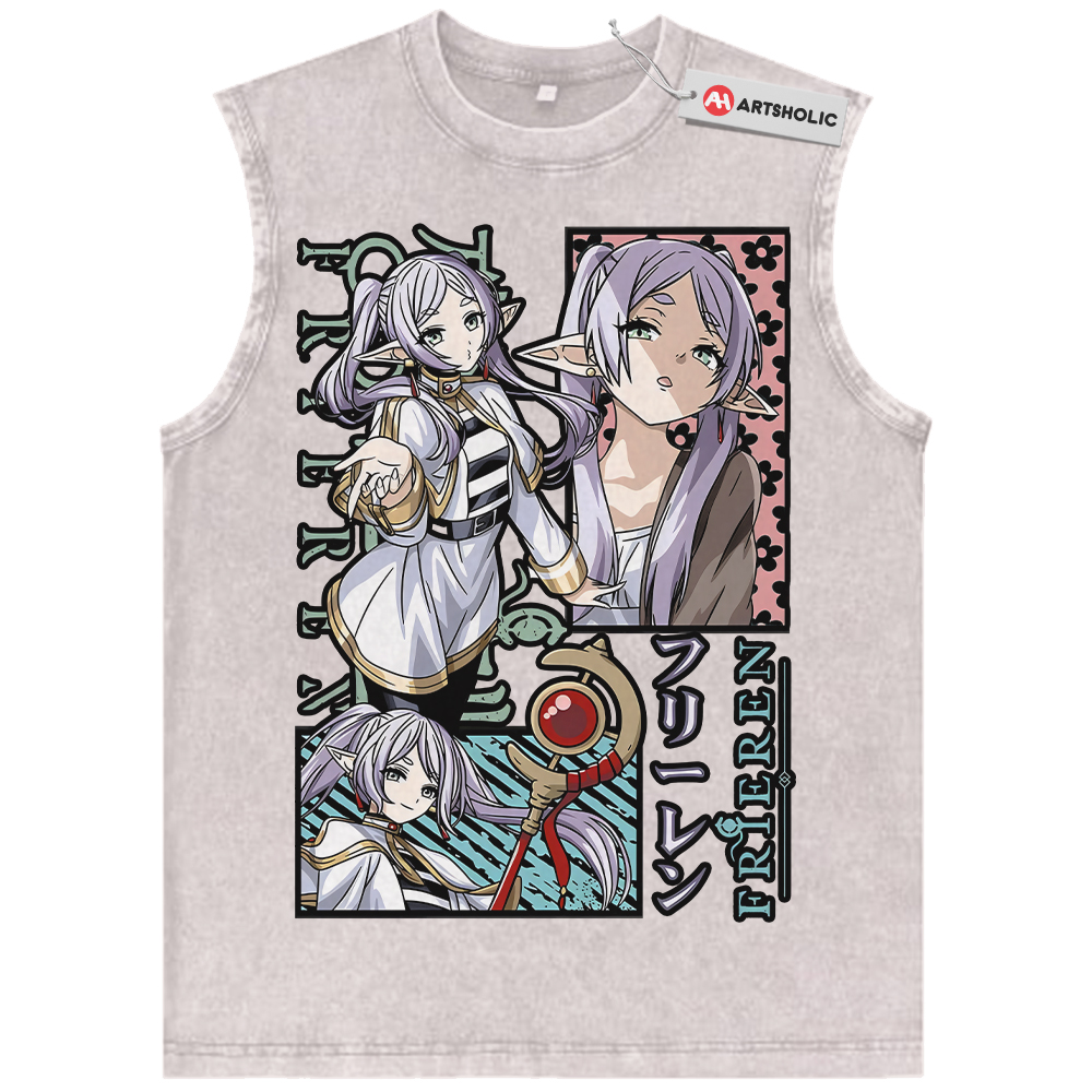 Alternative view of Frieren: Beyond Journey's End Tank Top, Anime Tank Top, Vintage Tank Top