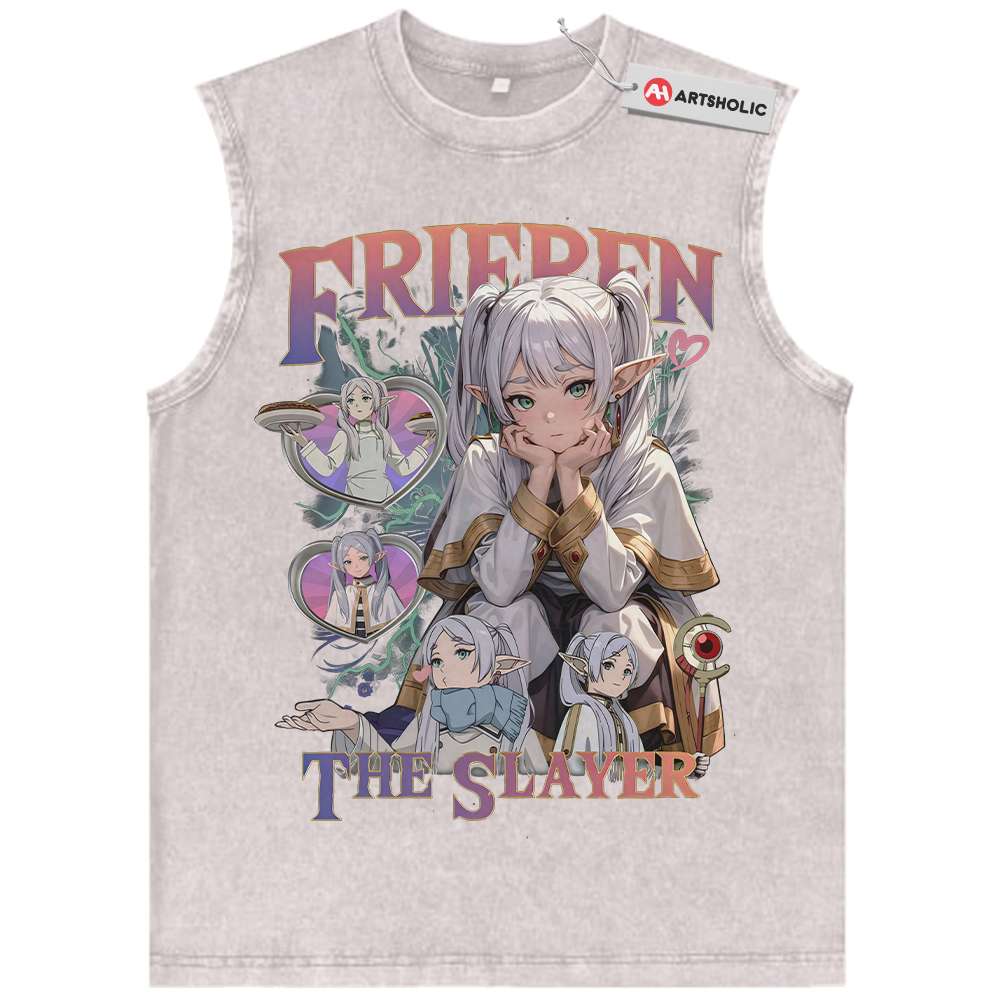 Alternative view of Frieren: Beyond Journey's End Tank Top, Anime Tank Top, Vintage Tank Top