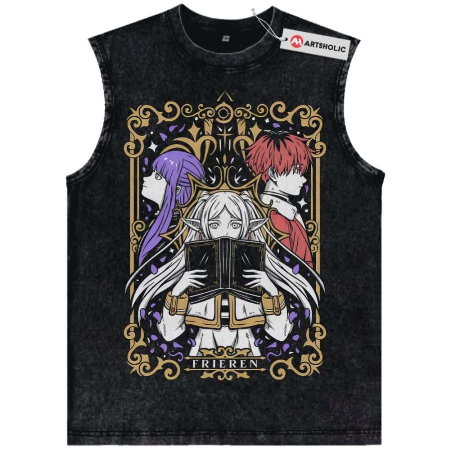 Alternative view of Frieren: Beyond Journey's End Tank Top, Anime Tank Top, Vintage Tank Top