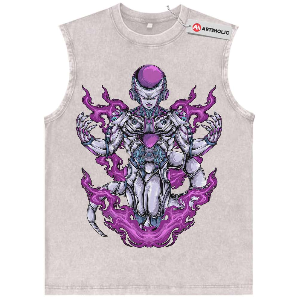 Alternative view of Frieza Tank Top, Dragon Ball Z Tank Top, DBZ Tank Top, Anime Tank Top, Vintage Tank Top