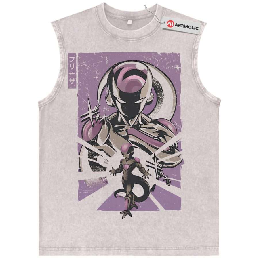 Alternative view of Frieza Tank Top, Dragon Ball Z Tank Top, DBZ Tank Top, Anime Tank Top, Vintage Tank Top
