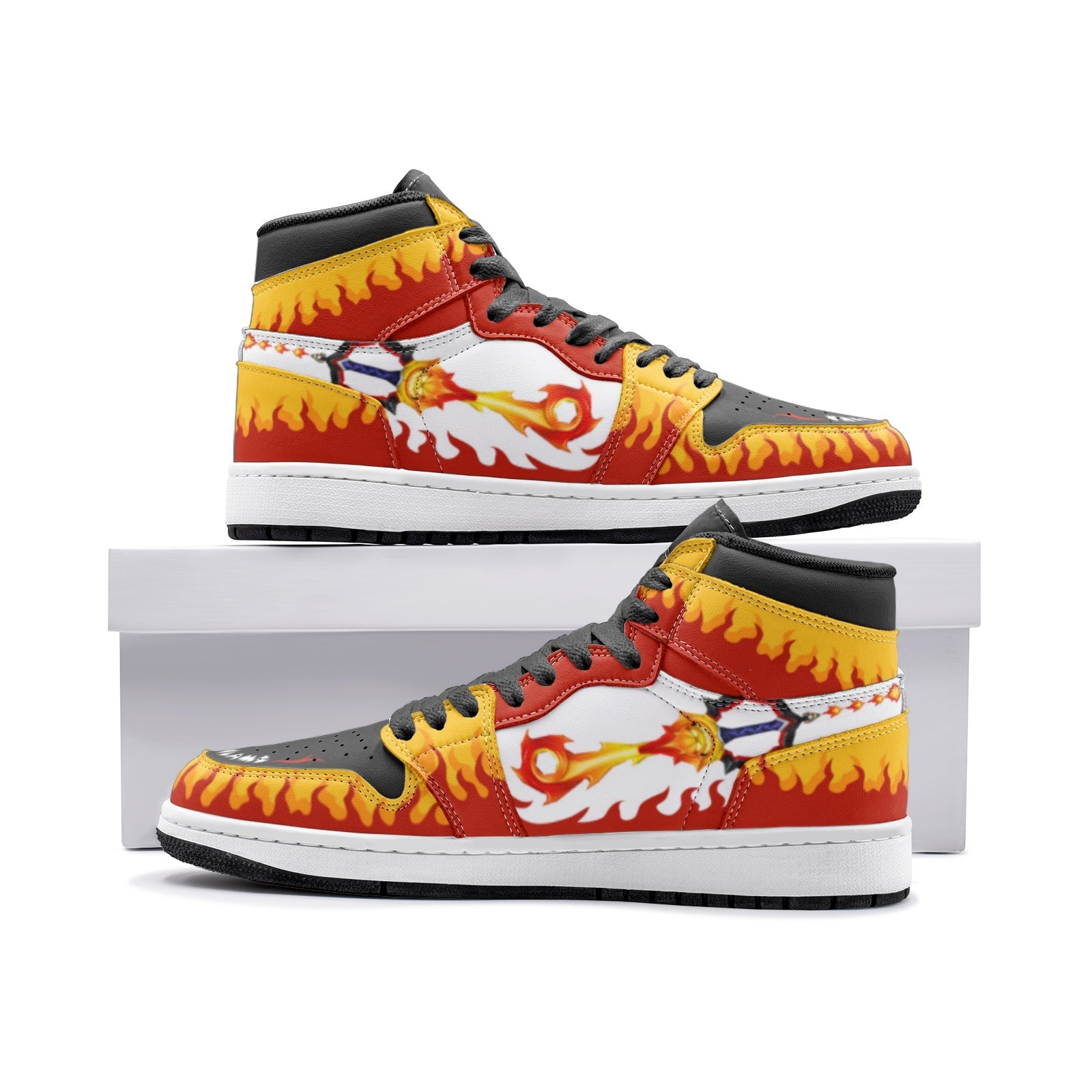 Frolic Flame Keyblade Kingdom Hearts Custom Sneaker Mid 1 Basketball Shoes - Otaku Hall