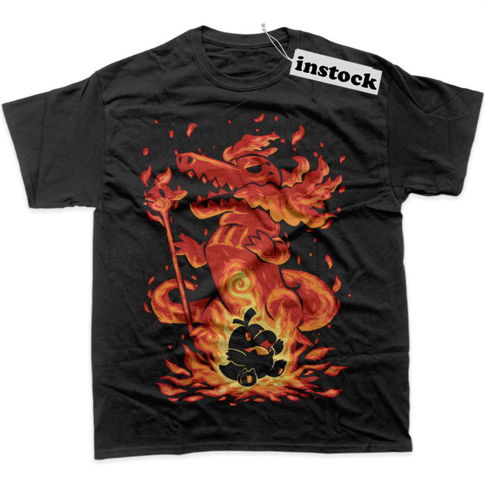 Fuecoco vs Skeledirge Shirt, Pokemon Shirt, Anime Shirt, Graphic T-Shirt