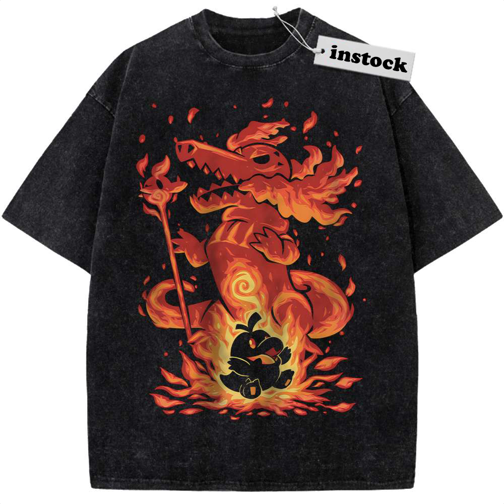 Fuecoco vs Skeledirge Shirt, Pokemon shirt, Anime Shirt, Vintage T-Shirt