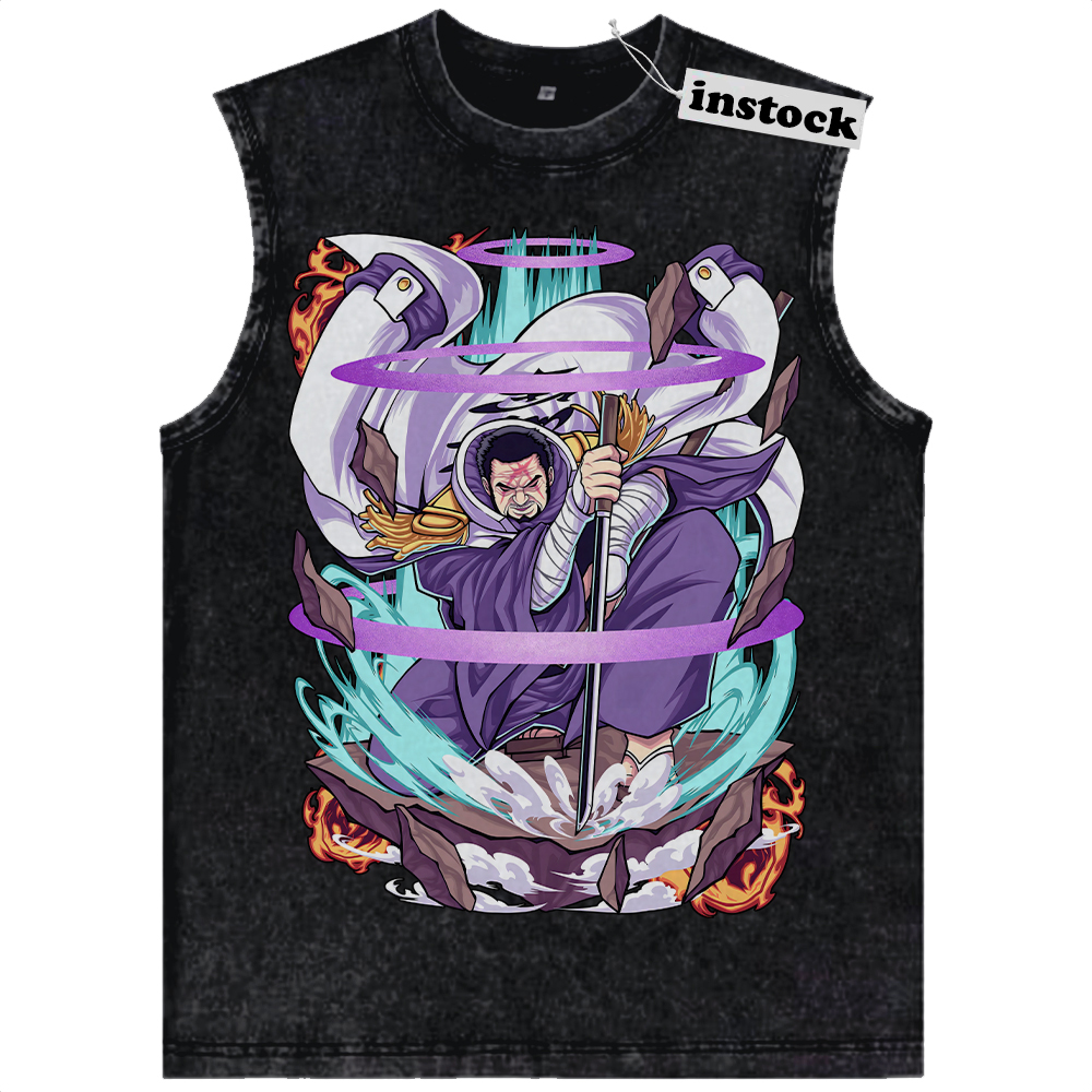 Fujitora Tank Top, Issho Tank Top, One Piece Tank Top, Anime Tank Top, Vintage Tank Top