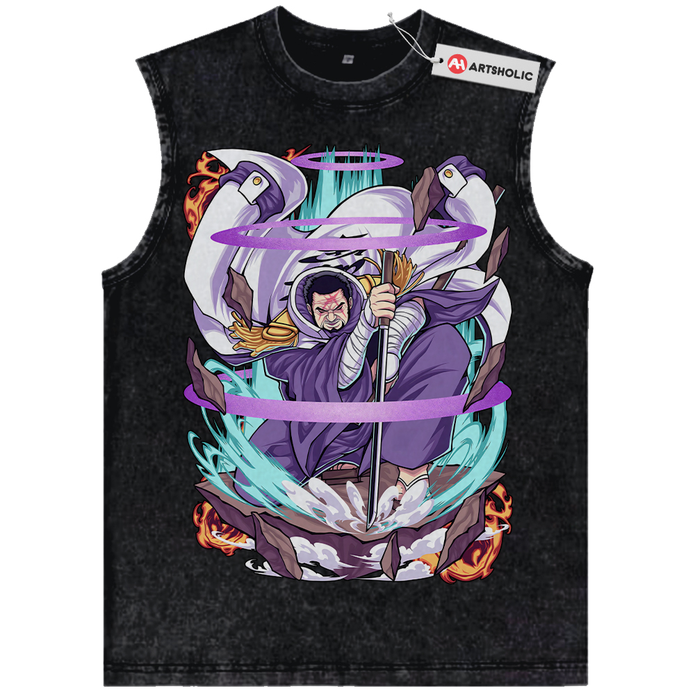 Fujitora Tank Top, Issho Tank Top, One Piece Tank Top, Anime Tank Top, Vintage Tank Top
