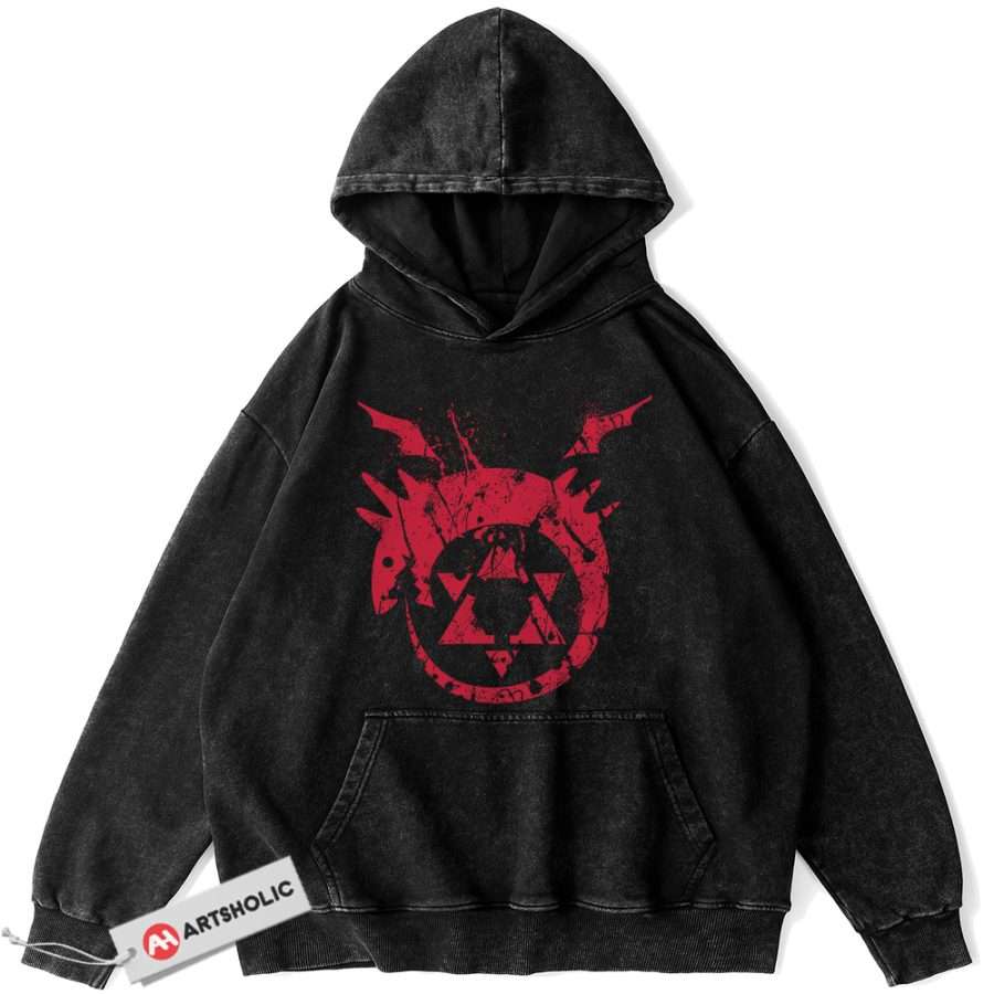 Alternative view of Fullmetal Alchemist Hoodie, Anime Hoodie, Vintage Hoodie