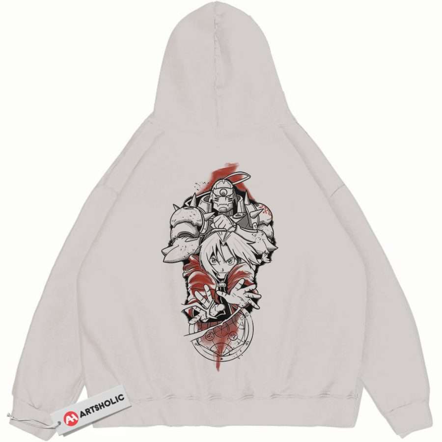 Alternative view of Fullmetal Alchemist Hoodie, Anime Hoodie, Vintage Hoodie