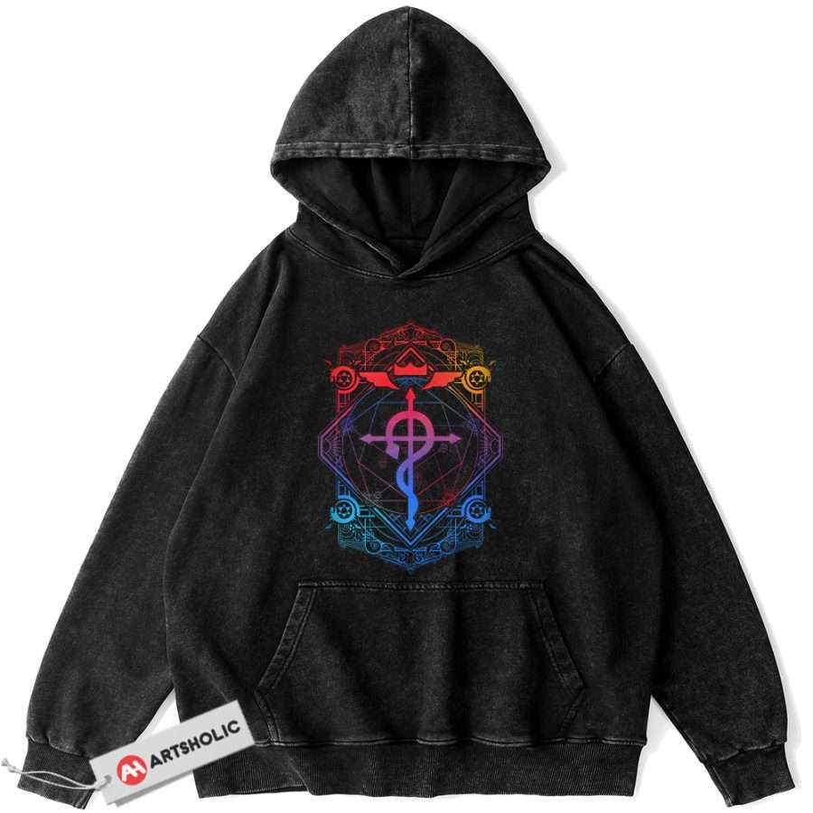 Alternative view of Fullmetal Alchemist Hoodie, Anime Hoodie, Vintage Hoodie
