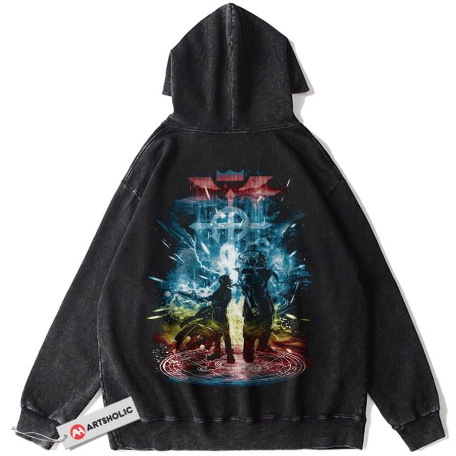Alternative view of Fullmetal Alchemist Hoodie, Anime Hoodie, Vintage Hoodie