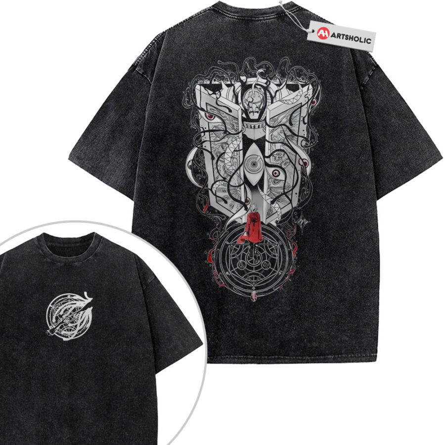 Alternative view of Fullmetal Alchemist Shirt, Anime Shirt, Vintage T-Shirt 2-Sided