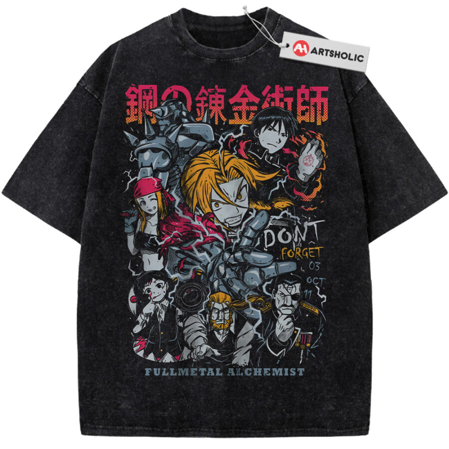 Alternative view of Fullmetal Alchemist Shirt, Anime Shirt, Vintage Tee