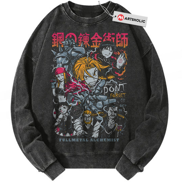 Fullmetal Alchemist Sweatshirt, Anime Sweatshirt, Vintage Sweatshirt