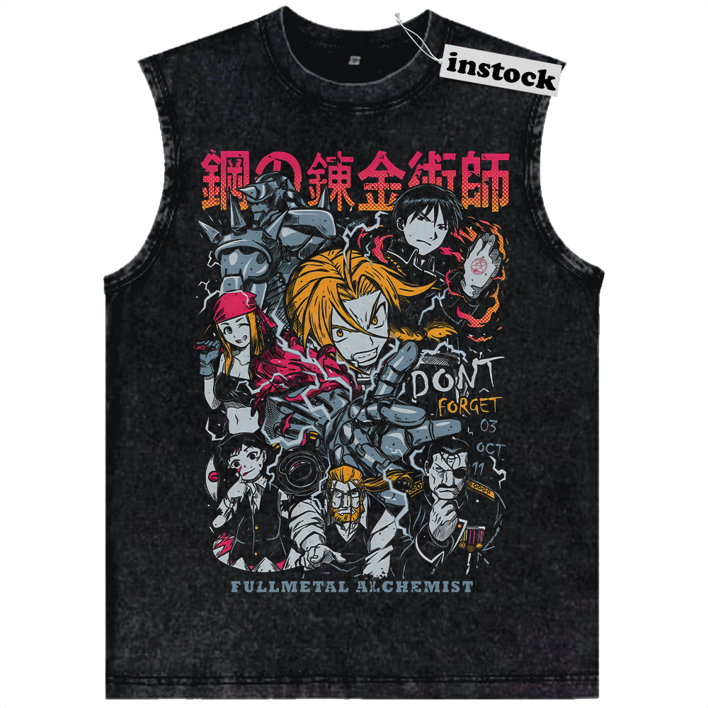 Fullmetal Alchemist Tank Top, Anime Tank Top, Vintage Tank Top