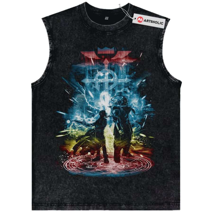 Alternative view of Fullmetal Alchemist Tank Top, Anime Tank Top, Vintage Tank Top