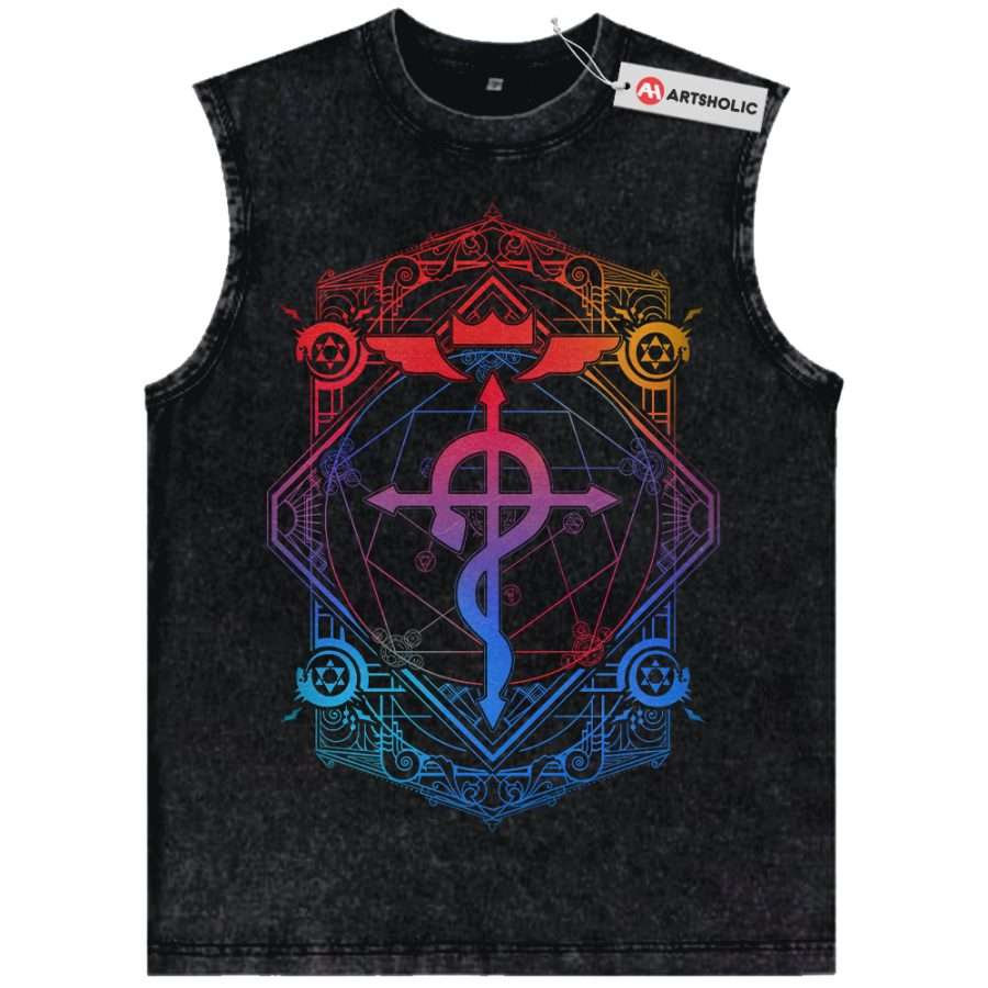 Alternative view of Fullmetal Alchemist Tank Top, Anime Tank Top, Vintage Tank Top