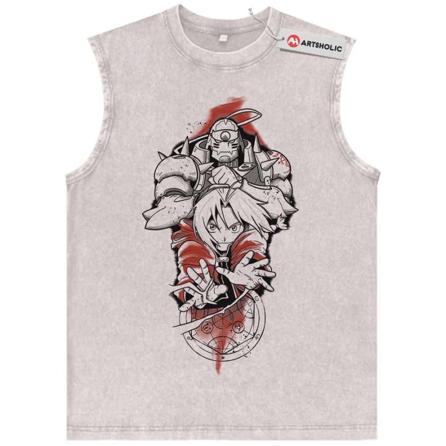 Alternative view of Fullmetal Alchemist Tank Top, Anime Tank Top, Vintage Tank Top