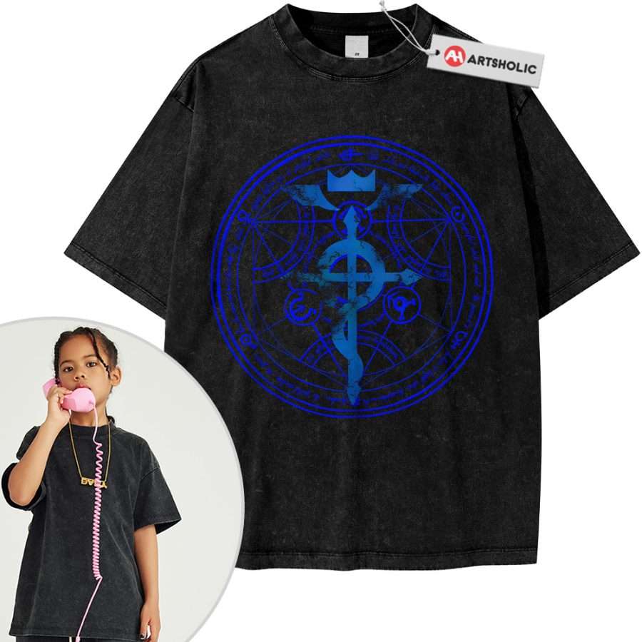 Alternative view of Fullmetal Alchemist Tee For Kids, Anime Tee For Kids, Vintage Tee For Kids
